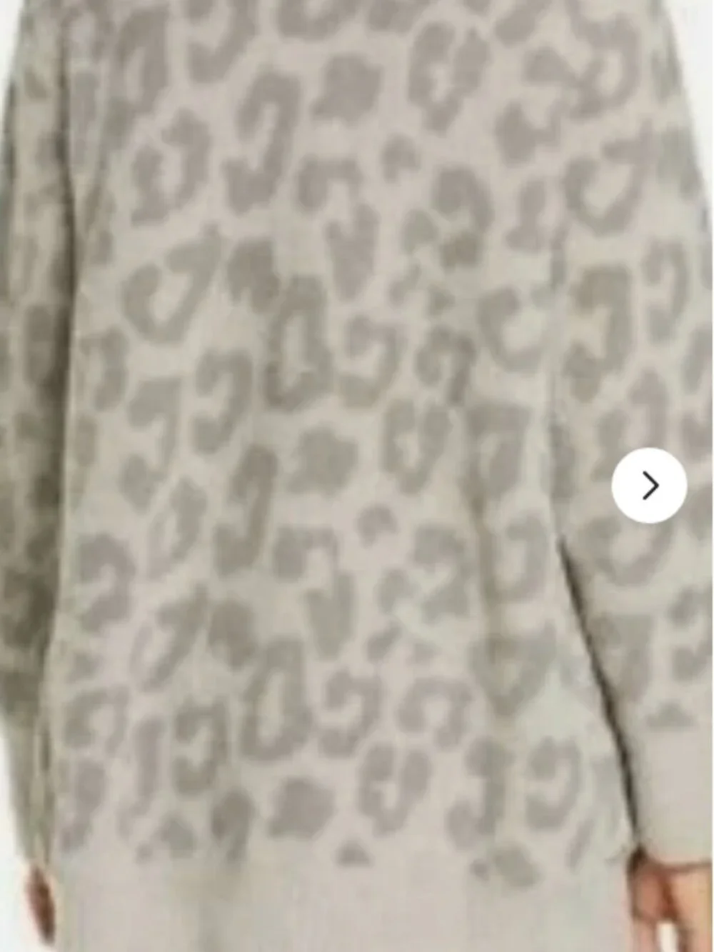 Barefoot Dreams Taupe Leopard Open-Front Cardigan - Picture 2 of 4